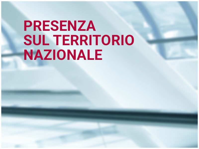 PRESENZA SUL TERRITORIO NAZIONALE